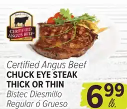 Cermak Fresh Market Certified Angus Beef CHUCK EYE STEAK THICK OR THIN offer