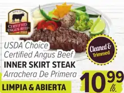 Cermak Fresh Market USDA Choice Certified Angus Beef INNER SKIRT STEAK offer