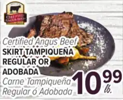 Cermak Fresh Market Certified Angus Beef SKIRT TAMPIQUEÑA REGULAR OR ADOBADA offer