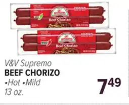 Cermak Fresh Market V&V Supremo BEEF CHORIZO offer