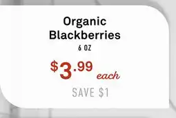Standard Market Organic Blackberries offer