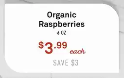Standard Market Organic Raspberries offer
