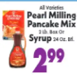 Marino's Supermarket All Varieties Pearl Milling Pancake Mix 2 Lb. Box Or Syrup 24 Oz offer