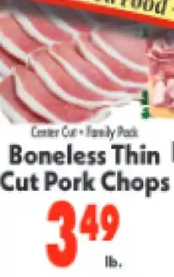 Marino's Supermarket Center Cut • Family Pack Boneless Thin Cut Pork Chops offer