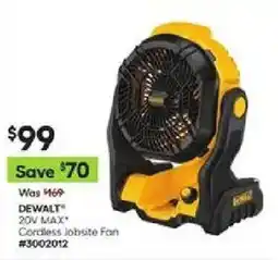 Lowe's DeWalt 20v max cordless jobsite fan offer