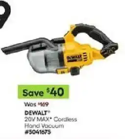 Lowe's DeWalt 20v max cordless hand vacuum offer