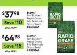 Lowe's Scotts Turf Builder Rapid Grass 4-lb Bermuda Grass Seed offer