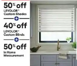 Lowe's Levolor custom shades offer