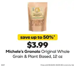 Grocery Outlet Michele's Granola Original Whole Grain & Plant Based offer