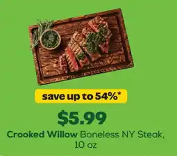 Grocery Outlet Crooked Willow Boneless NY Steak offer