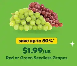 Grocery Outlet Red or Green Seedless Grapes offer