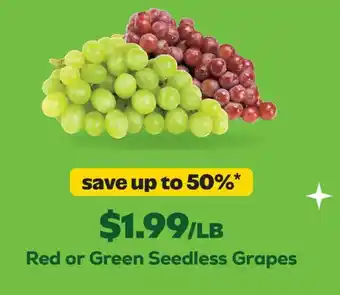 Grocery Outlet Red or Green Seedless Grapes offer