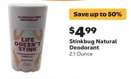 Grocery Outlet Stinkbug natural deodorant offer