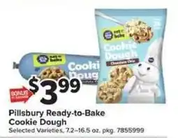 Giant Food Pillsbury Ready-to-Bake Cookie Dough offer