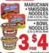 C Town Maruchan yakisoba noodles bowl noodles offer