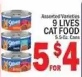 C Town 9 lives cat food offer