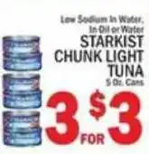 C Town Starkist chunk light tuna offer