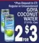 C Town Goya coconut water offer