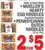 C Town Mueller's hearty egg noodles offer