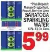 C Town Saratoga sparkling water offer