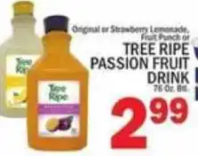 C Town Tree ripe passion fruit drink offer
