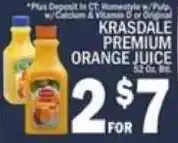 C Town Krasdale premium orange juice offer