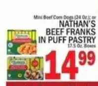 C Town Nathan's beef franks in puff pastry offer
