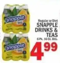 C Town Snapple drinks & teas offer