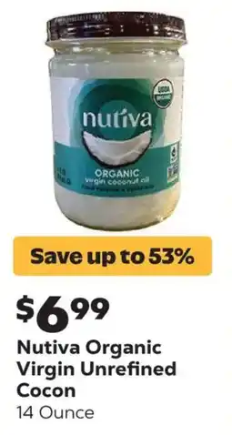 Grocery Outlet Nutiva Organic Virgin Unrefined Coconut Oil offer