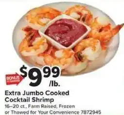 Giant Food Extra Jumbo Cooked Cocktail Shrimp offer