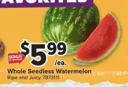 Giant Food Whole Seedless Watermelon offer