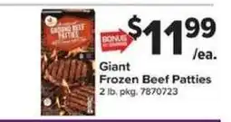 Giant Food Giant Frozen Beef Patties offer