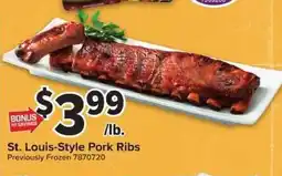 Giant Food St. Louis-Style Pork Ribs offer