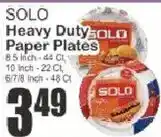 Key Food Solo heavy duty paper plates offer