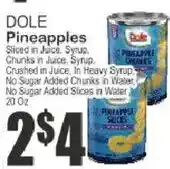 Key Food Dole pineapples offer