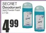 Key Food Secret Deodorant offer