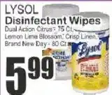 Key Food Lysol disinfectant wipes offer