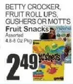 Key Food Betty Crocker fruit roll ups gushers or mott's fruit snacks offer