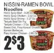 Key Food Nissin-ramen bowl noodles offer