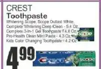 Key Food Crest toothpaste offer