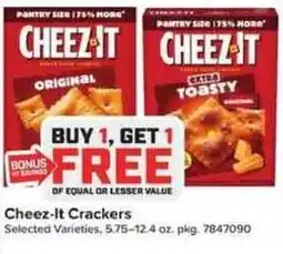 Giant Food Cheez-It Crackers offer