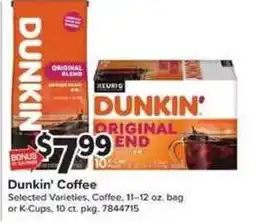 Giant Food Dunkin' Coffee offer