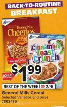 Giant Food General Mills Cereal offer