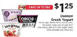 ShopRite Dannon Greek Yogurt offer