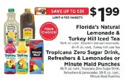 ShopRite Florida's Natural Lemonade & Turkey Hill Iced Tea offer