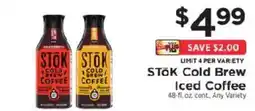ShopRite Stok cold brew iced coffee offer