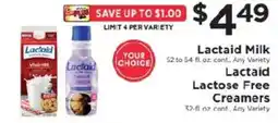 ShopRite Lactaid Lactose Free Creamers offer