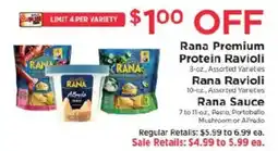 ShopRite Rana Premium Protein Ravioli offer