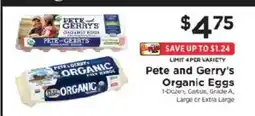 ShopRite Pete and Gerry's Organic Eggs offer