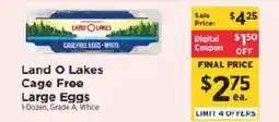 ShopRite Land O Lakes Cage Free Large Eggs offer